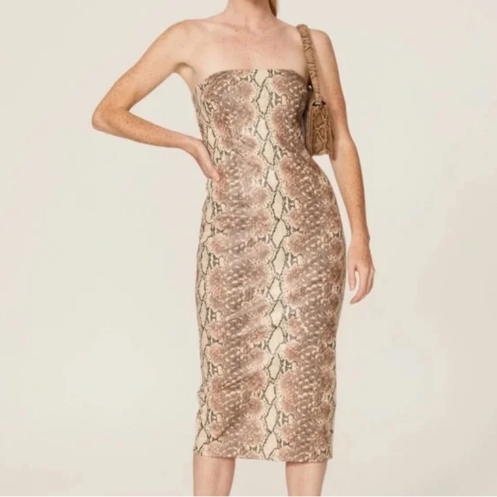 Katie May Vixen Dress in Camel Snake